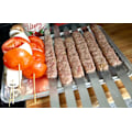 Miniatyrbillede 2 af 5: 15,75 tommer lange 5/8 tommer brede 2 mm tykke grillspyd i rustfrit stål, 8 stk., sølv