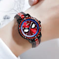 Miniatyrbilde 3 av 4: Barn Spiderman Lysende Armbåndsur Analog Klokke Black Red