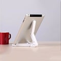 Miniatyrbild 4 av 5: Vikbart Justerbart Skrivbordshållare Fäste Ställ För Galaxy Tablet Ipad Air 2 360 Graders Rotation White