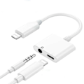 Miniatyrbild 1 av 4: 2-i-1 Ljudsplitter Adapter Laddare 3.5mm Hörlurar För Iphone 7 8 X Plus Xr Max