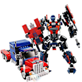Miniatyrbild 1 av 2: Optimus Prime Byggklossar Transformers Pussel Mikro 3d Figur