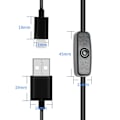 Miniatyrbilde 2 av 2: 3a USB Type C-kabel med av/på-bryter Strømknapp Raspberry Pi Telefonlading