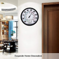 Miniatyrbild 4 av 4: 9.84in/25cm Rund Termometer Med Hygrometer Stor Inomhus Utomhus Väggtermometer Nej White