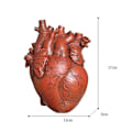 Miniatyrbild 2 av 4: Kreativ Planteringskruka Simulation Hjärta Formad Vas Resin Anatomisk Organ Blomkruka Ornament För Red S