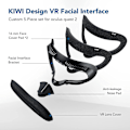 Miniatyrbilde 4 av 4: KIWI design Ansiktsgrensesnittbrakett for Oculus Quest 2 med 2 stk PU-skum Erstatning, Beskyttende