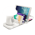 Pikkukuva 1 / 5: Sienilamppu-latausasema, 3 USB-porttia ja 1 langaton latausportti American Standard