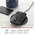 Pikkukuva 5 / 5: Langaton hiiri Bluetooth 3 laitetta (musta)