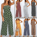 Miniatyrbild 2 av 3: Dam Strappy Semester Playsuit Dam Jumpsuit Strand Prickig Tryckt Vida Ben För Sommar Ny Khaki M