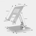 Miniatyrbilde 2 av 5: Justerbart nettbrettstativ, nettbrettholder i aluminiumslegering for iPad Silver