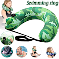 Miniatyrbild 1 av 4: Simring Bärbar Uppblåsbar Badring Pool Flyt Kudde Resekudde För Pool Strand Green