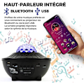 Miniatyrbilde 3 av 4: LED Lerretsprosjektor Dingfly Bluetooth nattlys roterende 10