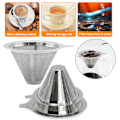 Miniatyrbilde 2 av 10: Kaffefilter i rustfritt stål, multifunksjonell dobbeltlags filtertrakt, gjenbrukbare kaffebryggeverktøy Small