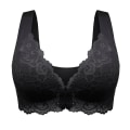 Miniatyrbilde 1 av 4: Myk, ultra-pustende Zero Bunden BH for kvinner, trådløs push-up anti-sagging BH undertøy Black 5XL