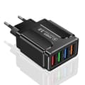 3.1a 4-portars USB-väggkontakt strömadapter väggladdare kompatibel med iPhone/Android snabbladdningskub tegelbox bas huvud