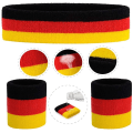 Pikkukuva 3 / 3: Urheilullinen puuvillainen hikinauha rannekkeella Red yellow black