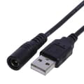 Miniatyrbillede 4 af 5: USB til DC-strømkabel, DC5.5x2.1mm hun USB han DC5V strømforsyning opladningsadapterkabel til USB-blæser/højttaler Multicolor