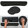 Miniatyrbillede 1 af 4: Memory Foam Tastatur Silikone Gel Musemåtte Og Håndledsstøtte Med Håndledsstøtte