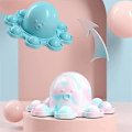 Miniatyrbillede 3 af 3: Vendbar Blæksprutte Fidget Farve Tie Dye Silikone Sensorisk Dekompressionslegetøj blue