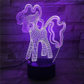 Miniatyrbillede 1 af 2: Unicorn 3D LED Natlampe Soveværelse Bordlampe