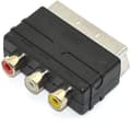 3RCA to SCART Adapter AV Cable Converter, SCART Euro Plug