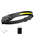 Pikkukuva 1 / 5: 90000lm Liiketunnistimella varustettu otsalamppu Cob Led -otsavalo USB Ladattava otsavalaisin Lanterna Cob -työvalo 1pcs