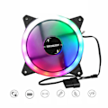 Miniatyrbillede 2 af 5: Computer CPU LED RGB Kabinet Blæser Computer Køler 120mm