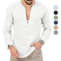 Miniatyrbillede 3 af 5: Slim linned langærmet t-shirt herre sort XL