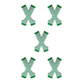 Miniatyrbillede 3 af 5: 1/2/3/5 Knæhøje Strømper til Tykke Lår Lette at Bære og Gør Grønne og Hvide 5Set green and white