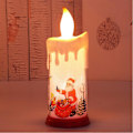 Miniatyrbillede 2 af 2: Julepynt LED elektronisk lysestage snemand julemand natlampe