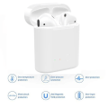 Miniatyrbild 4 av 4: Ersättningsladdningsfodral för Airpods Hörlurar - Vit
