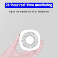 Miniatyrbild 3 av 5: Digital CO2-mätare Gasdetektor CO2-sensor Luftkvalitetsmätare Formaldehyd TVOC Koldioxid Trådlös App Luftanalysator