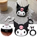 Miniatyrbild 3 av 4: Kuromi Airpods Hörlursfodral Sött Hörlursskal Mjukt Silikonskydd 1/2 generation