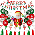 Miniatyrbilde 1 av 3: Juledekorasjonssett God Jul Banner Latex Ballong Ar
