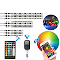 Miniatyrbilde 4 av 5: Rgb Motorsykkel Led Lys Under Neonstripe Bluetooth App Kontrollsett