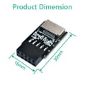 Miniatyrbild 5 av 5: USB 2.0 9Pin till TYPE-E-adapter USB 2.0 9Pin Frontpanel Header till Type-E Intern Adapter med 5V Ström-LED Black