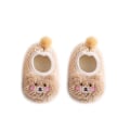 Miniatyrbillede 1 af 5: Baby Småbørn Anti-slip Fuzzy Sutsko Gulv Åndbare Tykke Sko Strømper khaki 12-24months