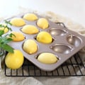 Miniatyrbillede 4 af 4: 12-huls citronformet muffin cupcake bageform