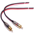 Högtalarkablar till RCA-kontakter Adapter, 2-kanals (0,3 meter) As shown
