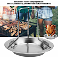 Miniatyrbillede 5 af 5: 1 stk. Grønt Rustfrit Stål Stegekyllingestativ And Rotisseri Stativ Grillværktøj Sølv