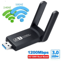 Miniatyrbilde 1 av 3: 600/1200mbps Mini Trådløs Dual Band Usb Wifi Adapter Antenne Nettverksadapter B