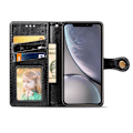 Pikkukuva 3 / 5: Kotelo iPhone Xr Etui Suojakuori Retro Käännettävä Lompakko Magneettinen Puskuri