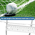 Miniatyrbilde 4 av 5: Erstatningsnett for fotballmål - Slitesterkt fotballmålnett for utendørs sport og fotballtrening (kun nett) 12X6FT