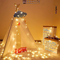 Miniatyrbild 2 av 5: 10 Meter LED Lykta Ljusslinga, Jul Bröllopsdekoration warm white