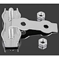 Miniatyrbilde 4 av 4: 12 stk. M2 Duplex Klemmer Rustfritt Stål Tau Kobling Rustfritt Stål Wire Tau Klemme