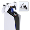Miniatyrbild 2 av 5: Dubbel snabbladdningsstation för Playstation 5 PS5 spelkontroll trådlös gamepad joystick power dock laddningsstation hot