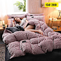 Miniatyrbilde 2 av 4: 3/4 stk. Tykk Velvet Vinter Sengetøy Sett Full Queen King Size Dynetrekk Husholdning Bean Paste 150cm*200cm