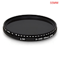 Miniatyrbillede 1 af 5: Fader Variabelt ND Filter Justerbart ND2 til ND400 Neutral Density Kompatibelt med Kameraobjektiv 55mm