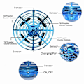 Miniatyrbilde 4 av 5: Mini Helikopter Ufo Rc Drone Infrarød Håndstyrt Fly Elektronisk Modell Quadcopter Flyball Liten Drone Leker For Barn Blue