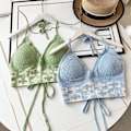 Miniatyrbild 7 av 10: Dam Badkläder Topp Strandkläder Outfit KLÖVERGRÖN KLÖVERGRÖN Clover-Green Clover-Green
