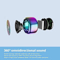 Miniatyrbillede 4 af 4: Trådløs Bluetooth Højttaler Super Bass Bærbar Subwoofer 3D Stereo Lydhøjttalere (Aurora)